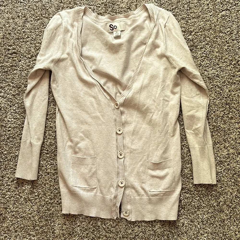 SO tan button down - Picture 1 of 3